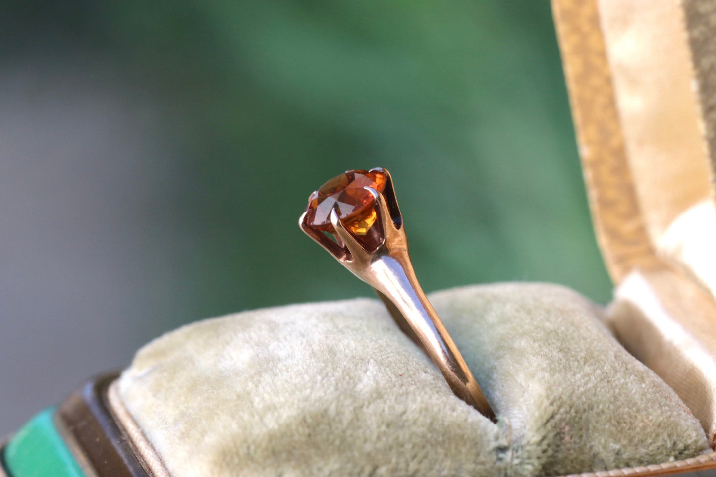 10 carat yellow gold citrine ring size 6 (sizable)
