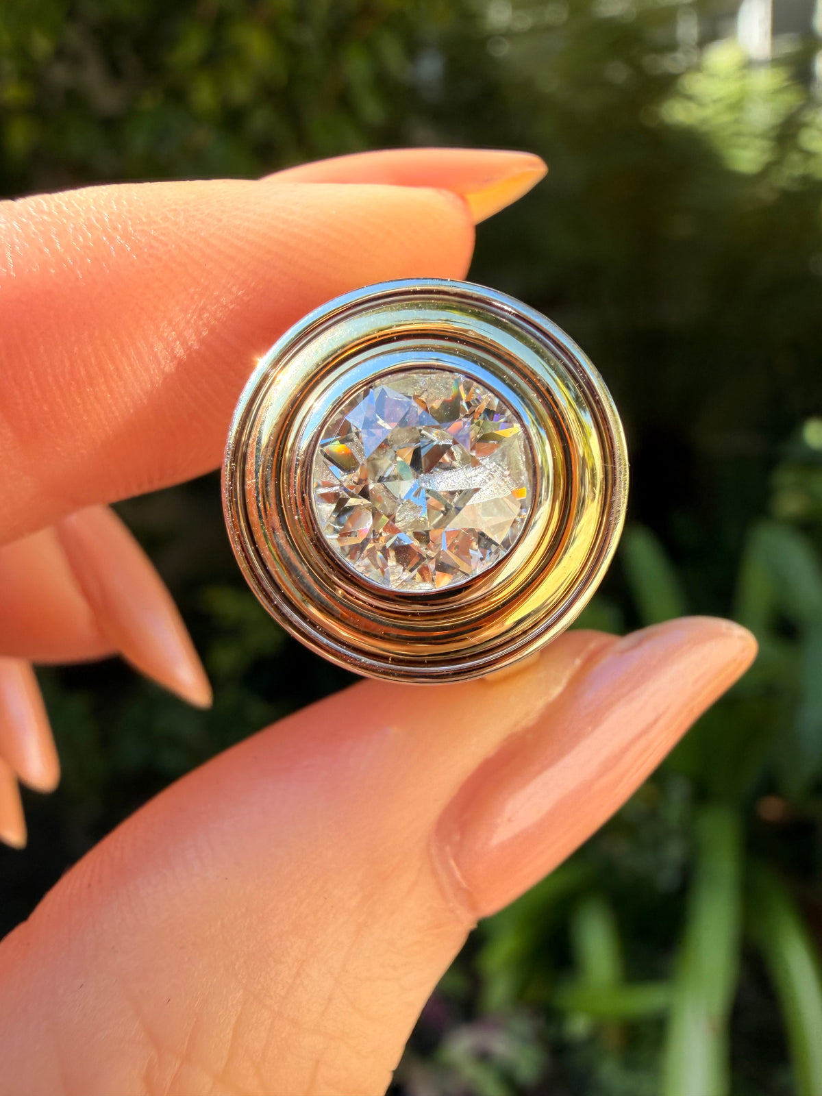 Approximately 2 carat old European cut diamond solitaire in 14 karat gold